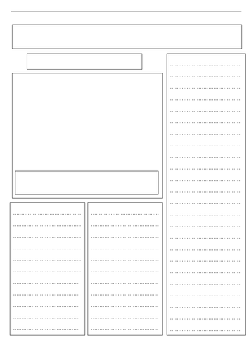 Blank Newspaper Template by Bluebell78 - Teaching Resources - TES