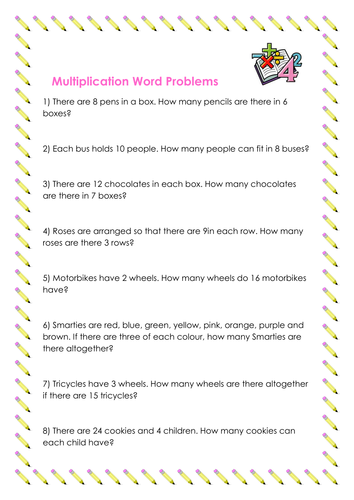 Multiplication Word problems 