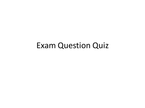 AQA Biology 2 Exam question quiz