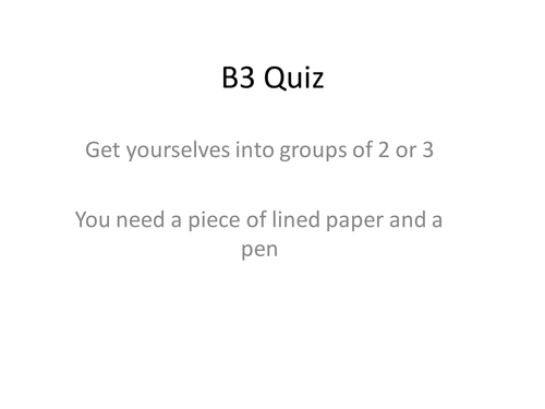 AQA Biology 3 Exam question quiz