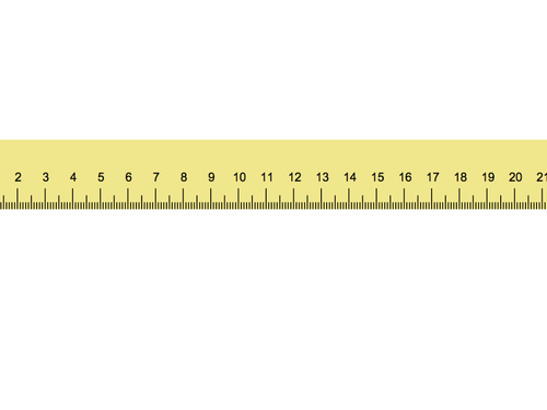 Measuring lengths in cm and mm