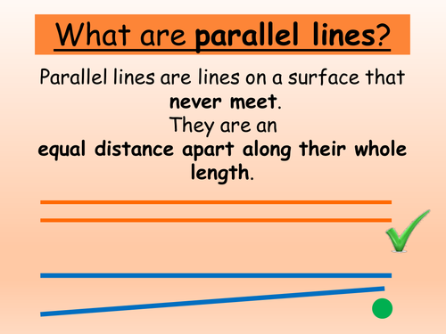 Recognising and drawing parallel lines
