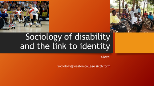Disability - the sociology of disability 