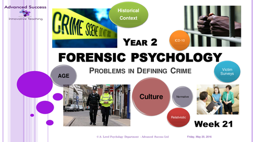 Year 2 Powerpoint Week 21 - Option 3 Forensic - Defining and Measuring Crime