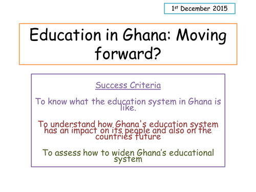 Education in Ghana 
