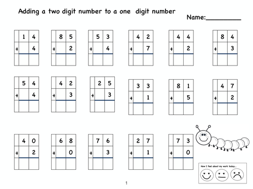 Adding Two Digit numbers without regrouping