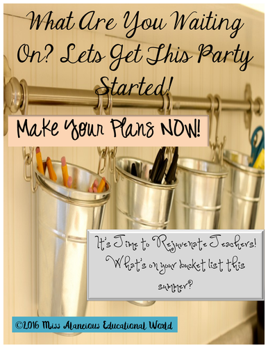 Summer Bucket List for Teachers! Get Rid of the Stress!