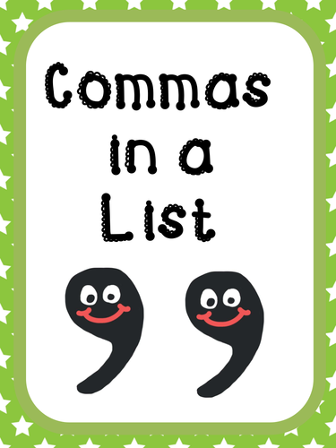 Commas in a List!