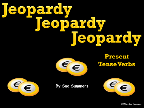 Spanish Verbs Jeopardy Game - Spanish Games 