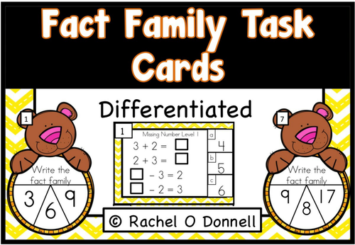 Fact Family Task Cards