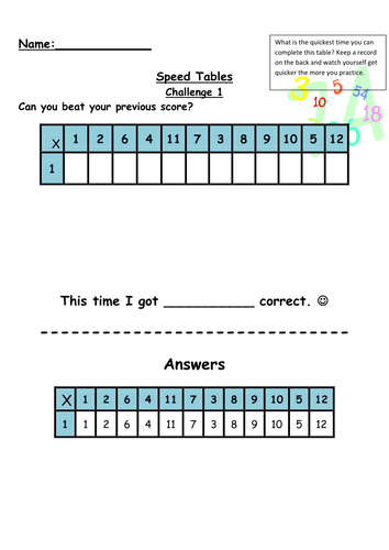 speedy timetable challenge