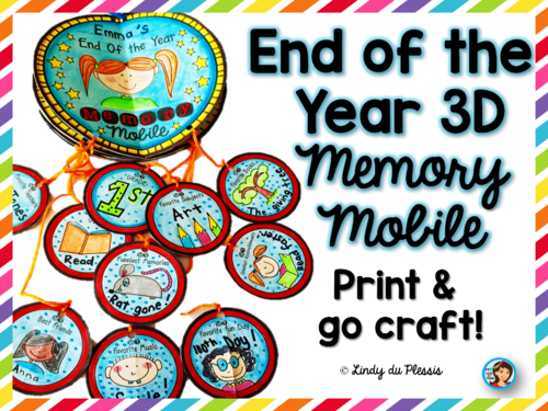 End of the Year 3D Memory Book Mobile