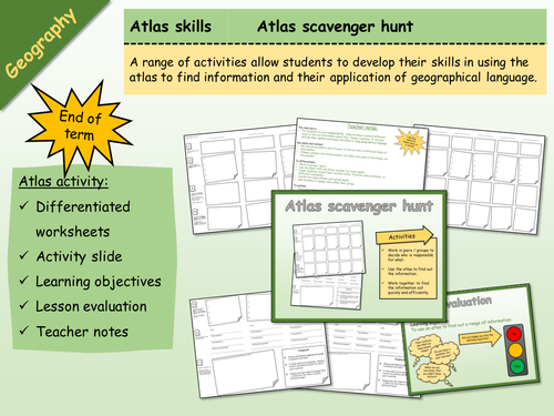 Geography - Atlas Scavenger Hunt 1