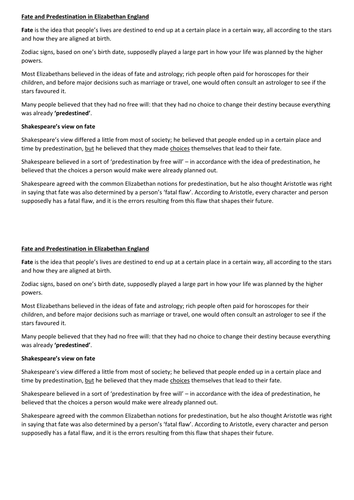 Romeo and Juliet Act 5 Scene 1 - theme of fate with context 