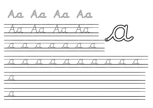 Pre Cursive Letter Formation Worksheets