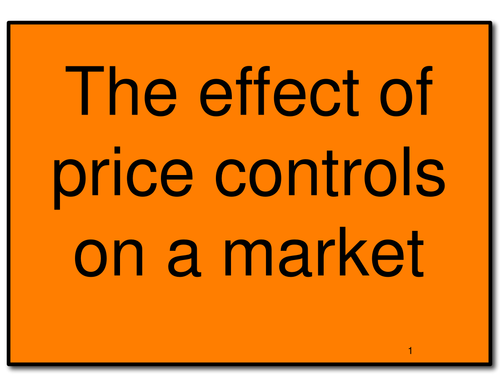 Price controls