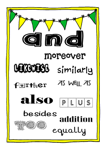 Synonyms Posters English Creative Writing Vocabulary Display