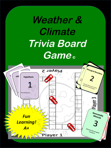Weather and Climate Trivia Board Game