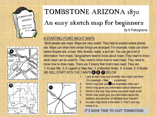 TOMBSTONE 1870 - A BASIC MAP 