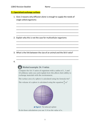 OCR A-Level Biology Revision