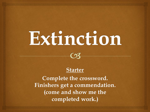 Extinction evidence lesson