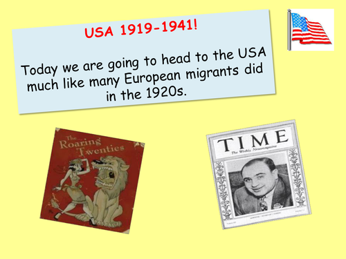 USA 1919-1945 (6 lessons on the economic boom years)