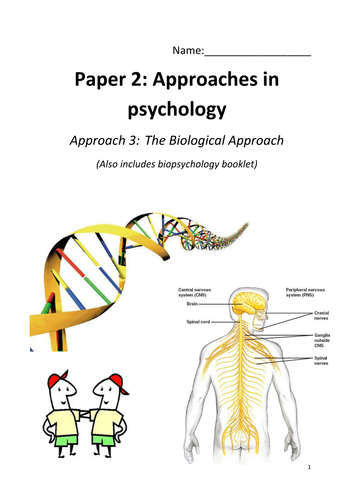 AQA Psychology 2015 specification Biological approach including biopsychology booklet