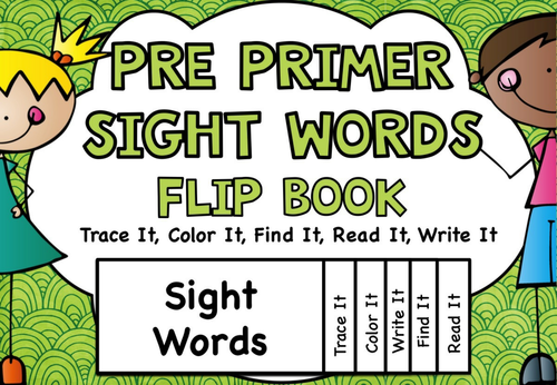 Sight Word Pre Primer FLIP BOOKS