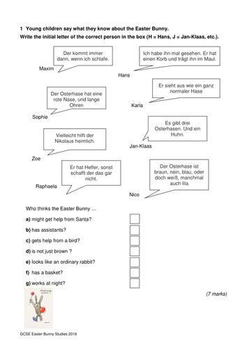 Easter-themed GCSE Foundation questions