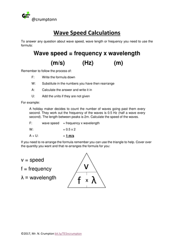 Wave speed calculations