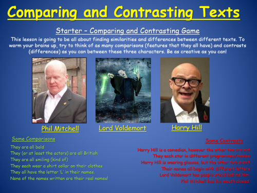 New GCSE English Language - Comparing and Contrasting