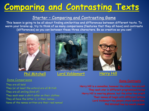 GCSE English Language - Comparing and Contrasting