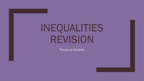 Revision activity OCR Sociology Inequalities- card sort theorists