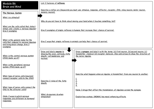 OCR 21st Century Additional Science B6 Revision Broadsheet