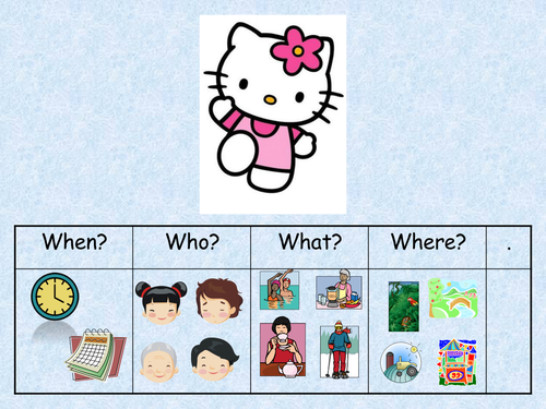 Character recount sentence grids