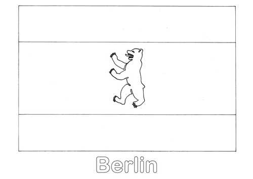 Germany's State Flags Outline Colouring Sheets