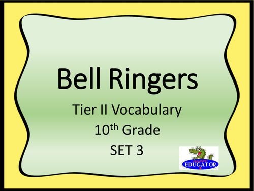 Bell Ringers - Tier Two Vocabulary in Context 3
