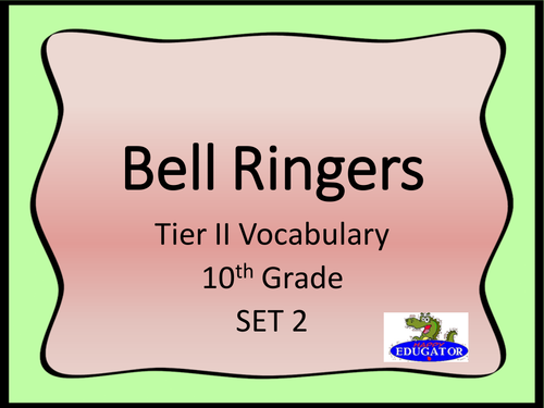 Bell Ringers - Tier Two Vocabulary in Context 2