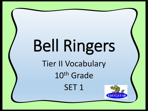 Bell Ringers - Tier Two Vocabulary in Context 1