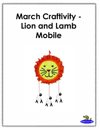 March Craft  Activity: Lion and Lamb Mobile