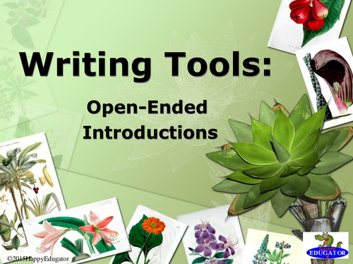 Essay Writing - Open-Ended Introductions PowerPoint