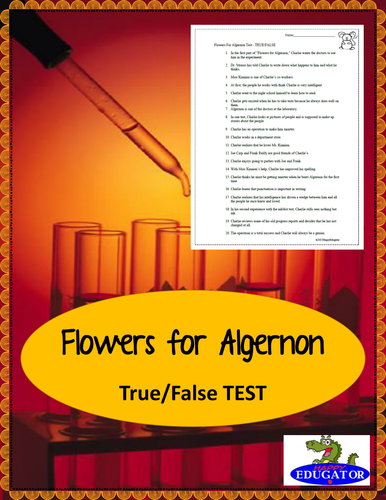 Flowers for Algernon True False Test