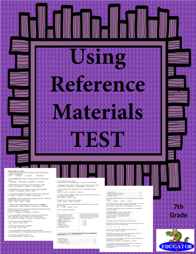 Using Reference Materials TEST