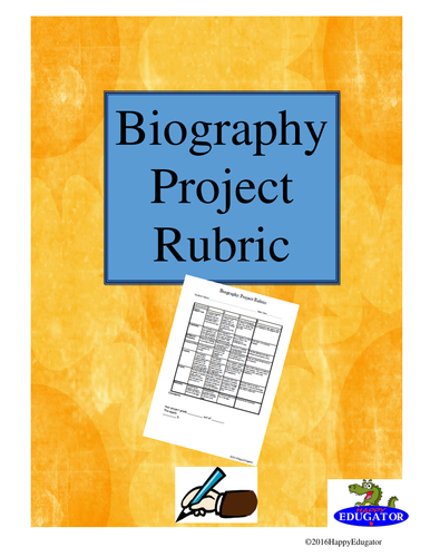 biography project rubric middle school