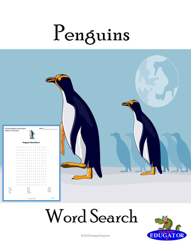 Penguins Word Search