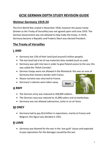 GCSE Germany Revision Guide 1918-45
