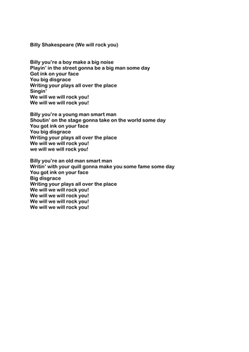 We Will Rock You Lyrics