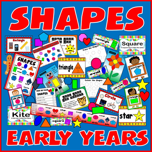 SHAPES RESOURCES - early years and key stage 1 to 2 DISPLAY POSTERS MATHS NUMERACY 