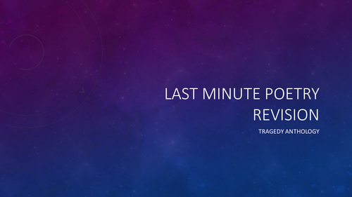 AQA tragedy anthology revision