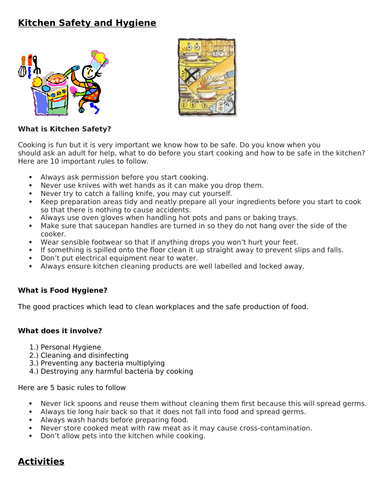 food technology activities booklet teaching resources